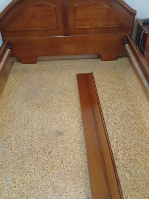 Double bed frame 2x1.5m, wood, no mattress