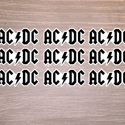 AC-DC Stickers Set of 9 Glossy New