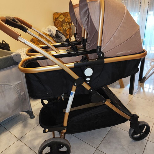 Chipollino Duo Smart twin stroller with car seats and accessories