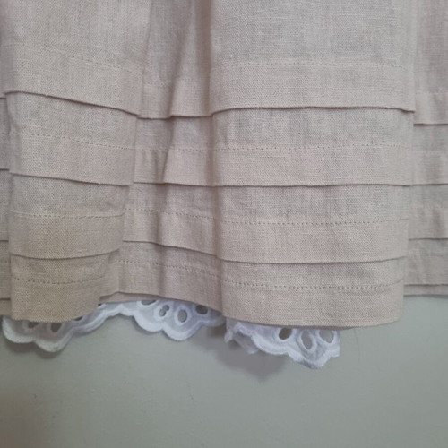Madame Shoushou dress Small used, nude with floral detail