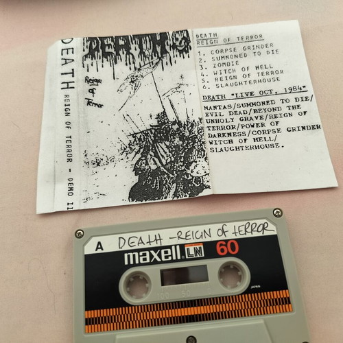 Death 5 demo cassette tapes like new, metal