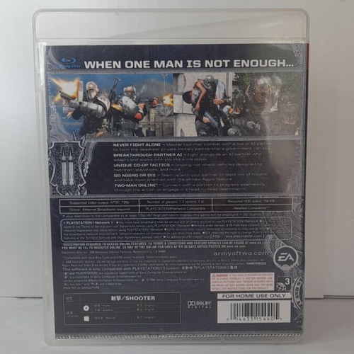 Army of Two PS3 game used, complete with manual, English version