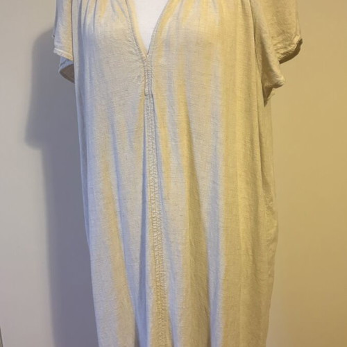 H&M beige oversized dress, linen fabric