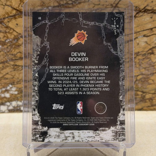 2026 Topps Chrome NBA Basketball Cactus Jack Devin Booker Black Refractor