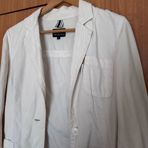 Calvin Klein Jeans jacket used, size Medium, white