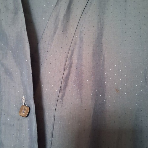 80s Style Navy Blue Shirt with Shoulder Pads used