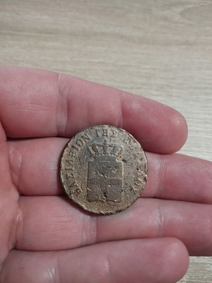 10 Lepta Othonas 1849 coin used, copper