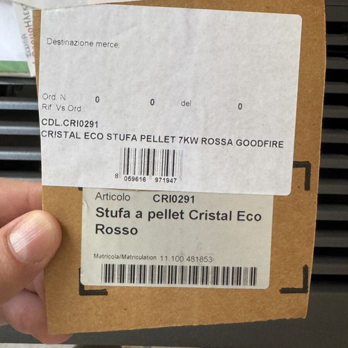 Cristal Eco Pellet stove 7kw, Rossa Goodfire