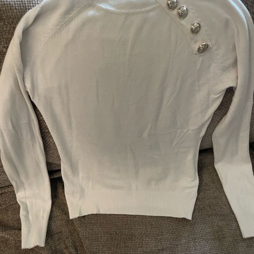 Susy Mix blouse used, beige with decorative buttons