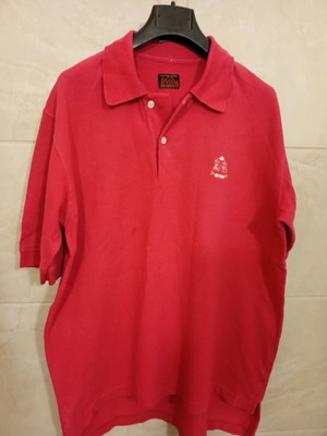 Evisu Polo Shirt used, fuchsia, size L Japanese fit