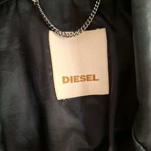 Diesel leather jacket used, size Small, black