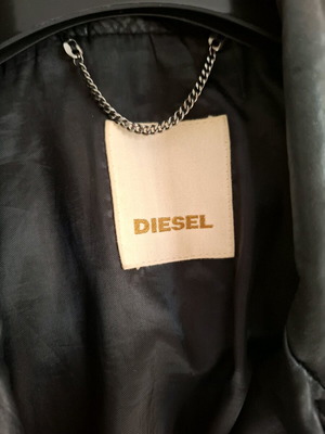 Diesel leather jacket used, size Small, black