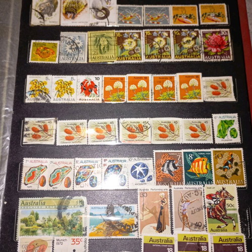 Stamp collection used with album