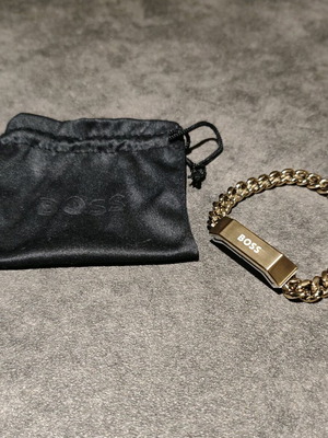 Ανδρικό βραχιόλι Hugo Boss από χρυσό και ασημί ανοξείδωτο ατσάλι ολοκαίνουριο