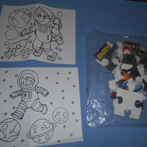 Space Adventure puzzle used, 24 pieces, 41x28 cm