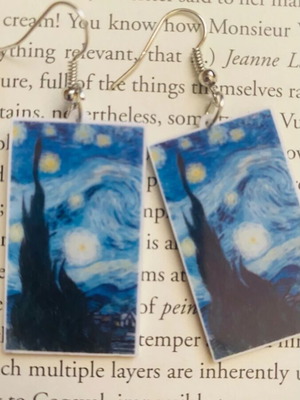 Starry Night earrings set by Vincent Van Gogh new, lightweight
