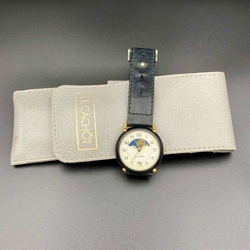 Le Cachot women's quartz Swiss made moonphase watch like new