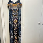 Peace And Chaos maxi summer dress, size M/L, blue multicolor