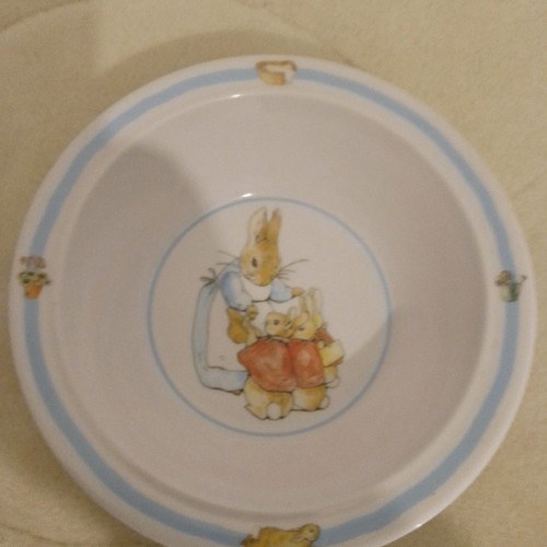 Beatrix Potter cereal bowl used with toast container