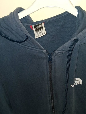 The North Face jacket with hood like new, dark blue, size S