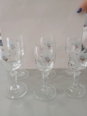 Set of 6 liqueur glasses used with Bohemia Crystal design