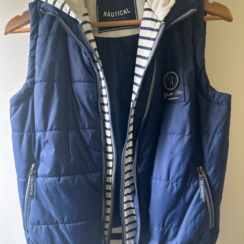 Alouette Nautical Yacht Club sleeveless jacket like new, blue