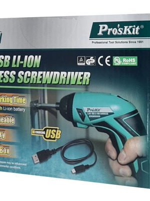 PROSKIT ηλεκτρικό κατσαβίδι PT-1362U με 4 μύτες και LED φακό, οριακά αχρησιμοποίητο