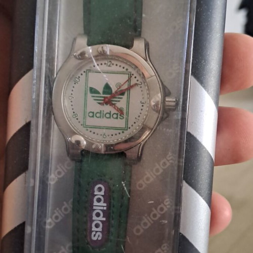 Adidas ρολόι unisex σαν καινούργιο, πράσινο και ασημί