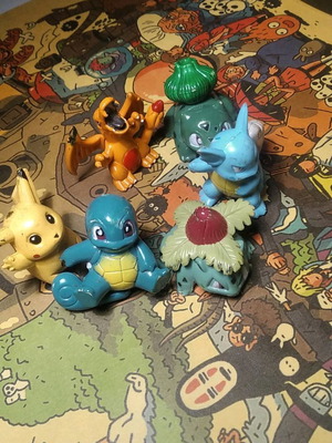 Μικρές πλαστικές φιγούρες Pokémon μεταχειρισμένες από τα 90ς, σετ 6 τεμαχίων