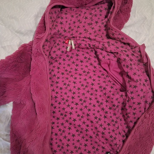 Pink Girl Faux Fur Jacket like new, size 128/8, Orchestra