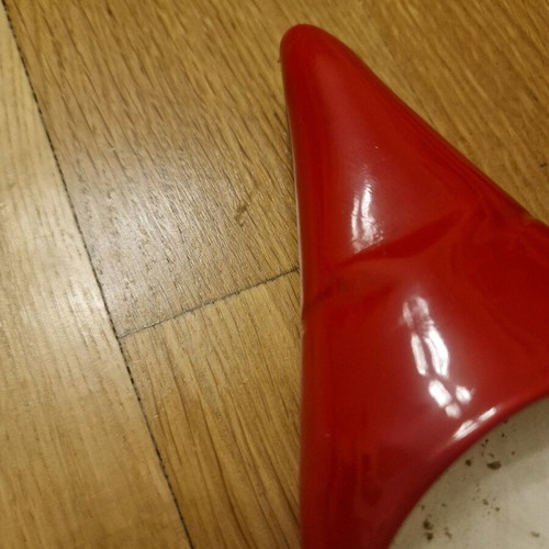 Zara patent leather pump used, red, size 37