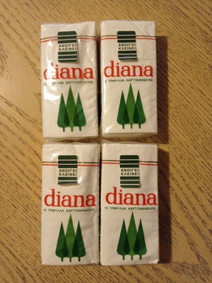 Diana collectible tissues unused, pack of 3