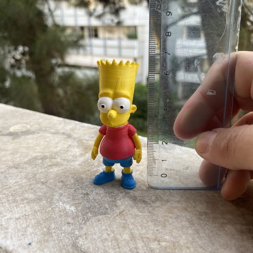 Bart Simpson figure 3D printed and hand-painted, new