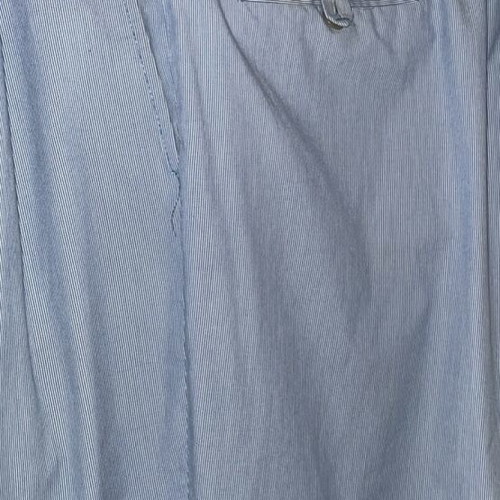 Men's pants new, summer, light blue with white stripe, size XXL