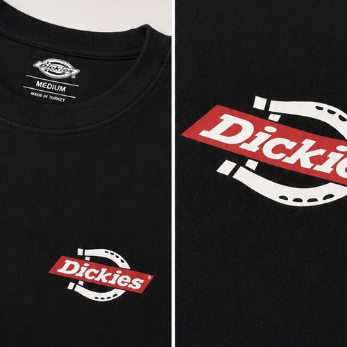 Dickies black T-shirt size M with logo front and back