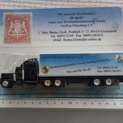 Truck trailer scale H0 like new, advertising model