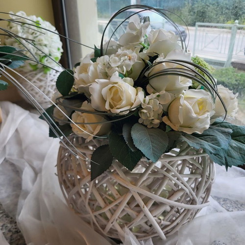 Decorative baskets used, set of 3 for wedding and baptism