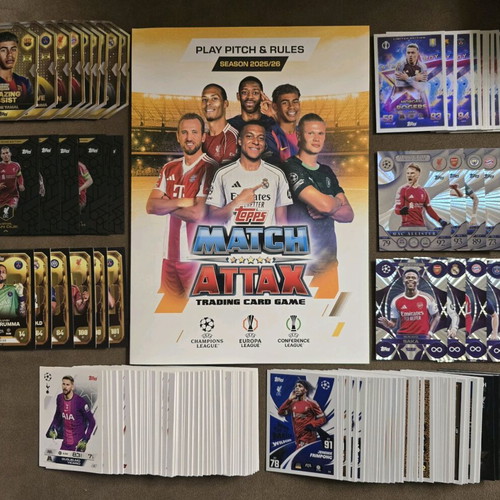 Match Attax 2025/26 Trading Cards New, 277 Cards with Inserts