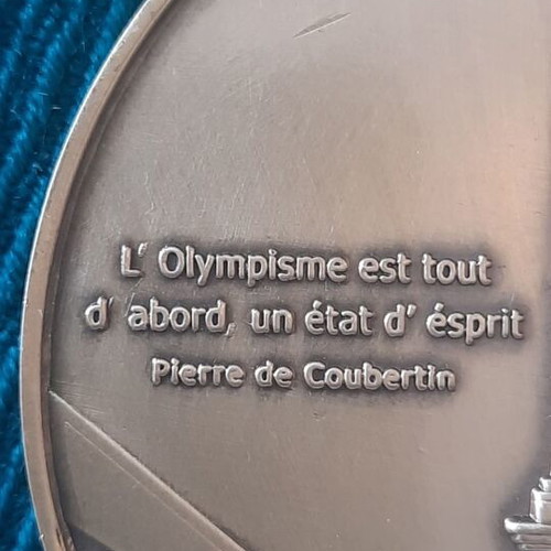 Bronze Commemorative Medal for 60 Years International Olympic Academy diam. 70mm weight 138gr