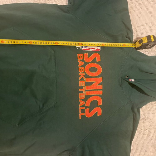 Sonics hoodie used, vintage athletic, green, size XL
