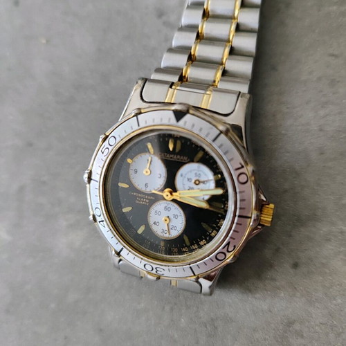 Catamaran chronograph like new, vintage 90s, black and silver