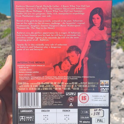 Cruel Intentions DVD μεταχειρισμένο, με υπότιτλους