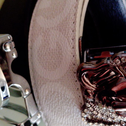 Luxury leather belts new, set of 2 with G and Medusa symbols