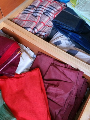 Bed used with double storage and divider