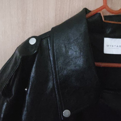 Jacket Δερματίνη Μαύρο oversized biker καινούργιο