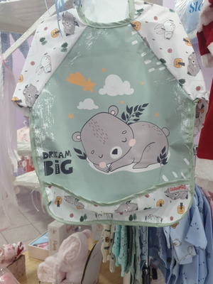 Waterproof bib with adhesive for boy new