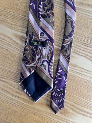 Tseklejis Vintage 70s Woven Pure Silk Tie, excellent condition