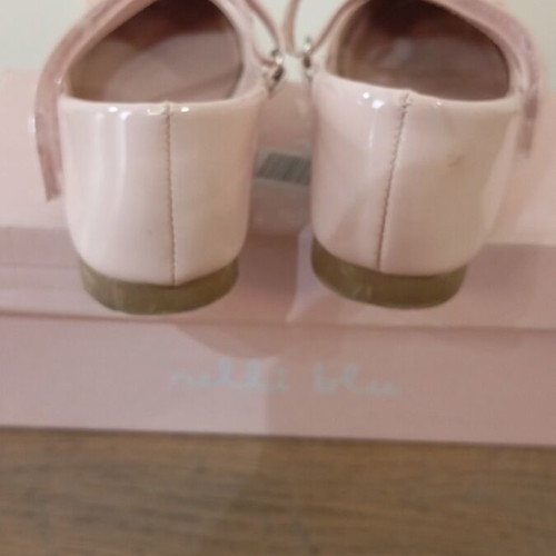 Nelli Blu pink patent ballerina shoes size 34