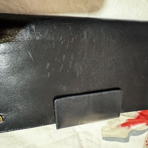 Leather wallet black large size like new for cards