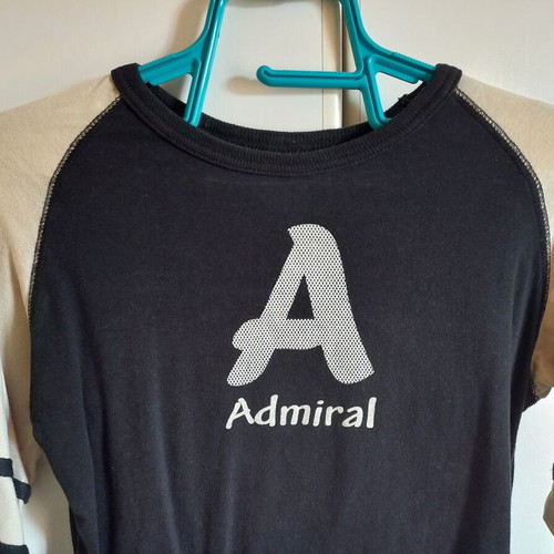Admiral Long-Sleeve Sports Shirt New, Black-Beige, Size S